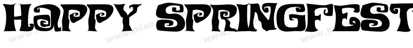 Happy SpringFestival字体转换